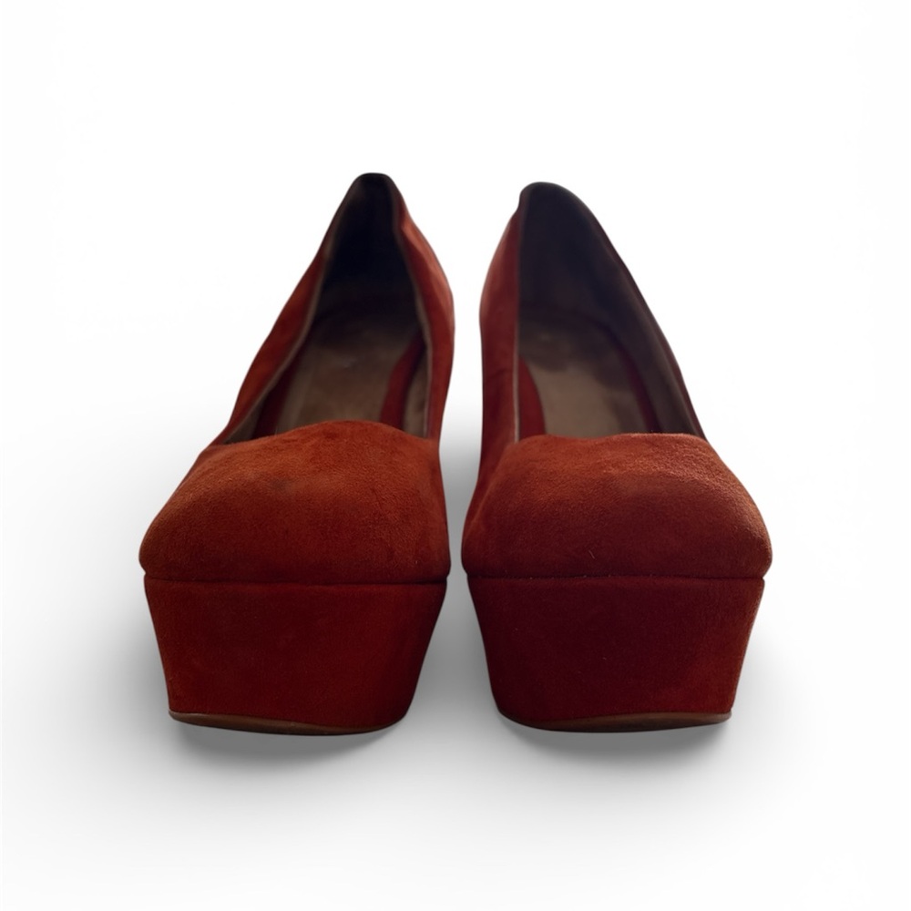 Y2k Aldo Elegant Orange Wedge Heels - Picture 4 of 5